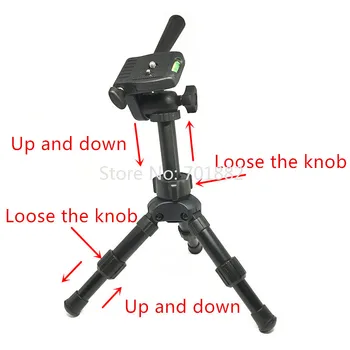 Mažas Kampas Makro Fotografavimo Kameros Trikojis Stovas Lengvas DSLR Mini Trikojo Universalus Nešiojamų Monopodzie Close-up Nuotrauką