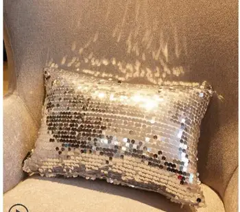 Prabangus sidabro/aukso blizgučiais pagalvėlė padengti užvalkalas dekoratyvinis šviečia pagalvę padengti patalpų