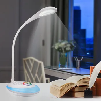 Spalvotas usb įkraunamas LED stalo lempa, naktiniai Skaitymo nakties Šviesos Stalo Lempa Touch Kontrolės knyga, šviesos, 3w 1500mAh Naujas