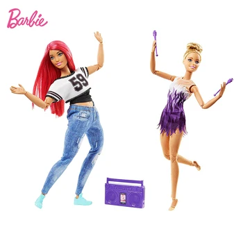 Originalias Barbie Lėlės Galutinis Posable Šokėja Gimnastikos FTG80 Jogos Sporto Barbie Lėlės Žaislas DHL81 Mergina, Žaislų, Dovanų Visos Jungtys Perkelti
