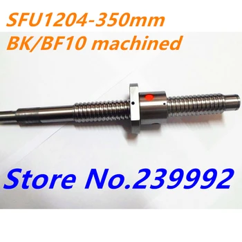 Ballscrew SFU1204 350mm + 1pc Ballscrew Kamuolys veržle, skirtas CNC ir BK/BF10 standartas pabaigos apdirbta