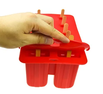 10 Ląstelių Vaikystės Silikono Ledų Kubelių Dėklas Su Dangčiu Popsicle Formų Daugkartinio Naudojimo Lolly Pop Užšaldyti Pelėsių Visos Virtuvės Įrankiai