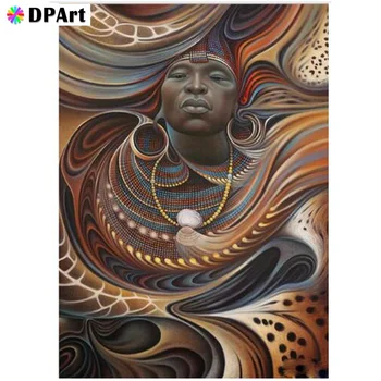 Diamond Tapybos Kvadratiniu/Apvalus Gręžimo Afrikos Moteris Daimond Kalnų Krištolas Siuvinėjimas, Tapyba Kryželiu Mozaikos Vaizdą M685