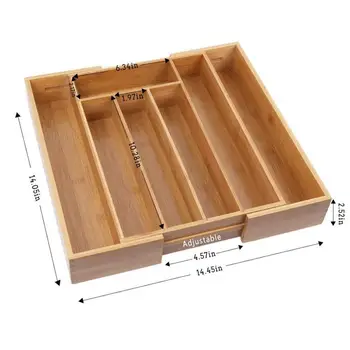 Dėklai Bambuko Gavimo Dėžutė Dėklas Stalo Įrankių Stalčių Medinis Bambuko Įrankis Gauna BoxStorage Stalčių Įdėkite Organizatorius