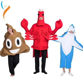 2019 naujas Helovinas Kostiumas Vyrams Suaugusiųjų Raudona Omarų ryklys žodžio Kostiumas kostiumas juokinga plius dydis adulte femme cosplay