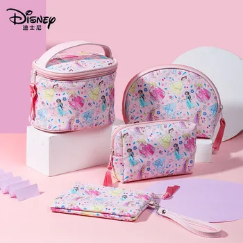 Disney originali animacinių filmų mielas princesė kosmetikos maišas PU atsparus vandeniui plovimo maišelis didelės talpos nešiojamų kelionių saugojimo krepšys