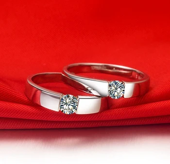 Išsiuntė Sidabro Sertifikatas! Nekilnojamojo Originalus 925 Sidabras Vyrų Žiedas Fine Jewelry Apdaila 6mm Prekės Diamond Engagement Vestuvinis Žiedas Vyrams
