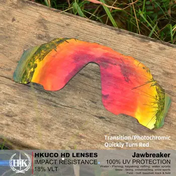 Hkuco Photochromic-Raudonas Ir Photochromic-Mėlynas 2 Poros Pakeitimas Objektyvai Už Jawbreaker Akiniai Nuo Saulės