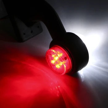 LEEPEE 2vnt/komplektas Raudona Balta Priekabos Sunkvežimių Van Sunkvežimis Indikatorius Sunkvežimių Uodega Lempos Šviesos Surinkimo 12/24V LED Šoninis Gabaritinis Žibintas