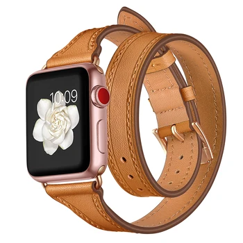 Odos Dvigubai Kelionių diržu, Apple watch band 4 44mm 40mm correa Watchband apyrankę ant riešo diržas Iwatch serijos 4 3 2 1 42mm 38mm