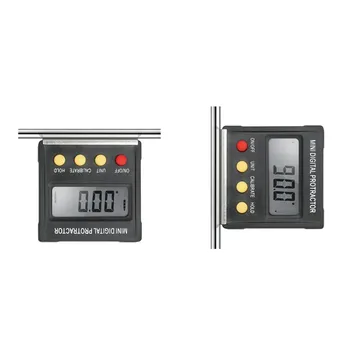 Skaitmeninis Matlankis 4x90 Laipsnį, Elektroninės Dėžutės Indikatorius Lygio Inclinometer Magnetinio Pagrindo Matavimo Priemonė, TP-097
