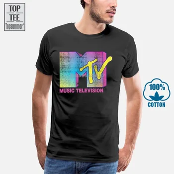 Marškinėlius, O Kaklo Vasaros Mados Asmenybės Vyrų T Shirts Mtv Juostelę Logotipas Mens Grafinis Marškinėliai