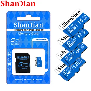 SHANDIAN Micro SD kortelės Class10 TF card16gb 32gb 64gb 8gb 80Mb/s atminties kortelę