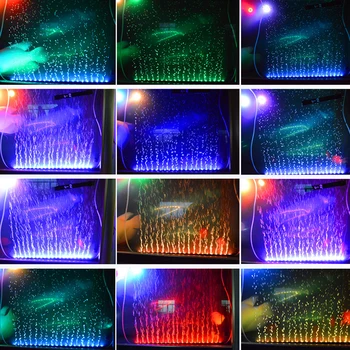 Vandeniui LED Šviesos Akvariumas Todėl Deguonies Povandeninis Žuvų Bakas, Lempos 16CM - 51CM Oro Burbulas Lempos RGB Nuotolinio Valdymo AC100-240V