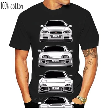 2019 Mados Retro Vasaros mens Print T-Shirt Karšto Pardavimo JDM Legendų Marškinėliai - GTR Automobilių Dizaino Savo Tee Marškinėliai