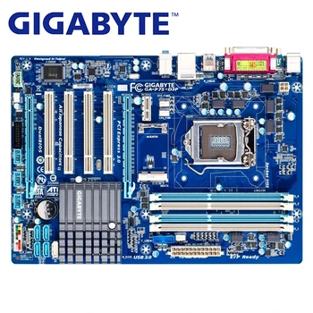 LGA 1155 DDR3 Intel B75 Gigabyte GA-P75-D3P Originalus pagrindinė Plokštė USB3.0 SATA3 P75 D3 32GB 22nm Pagrindinės plokštės P75 D3P P75-D3P