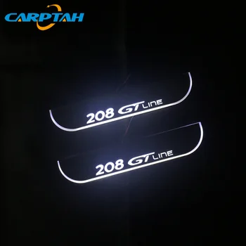 4pcs Juda LED Automobilių Šviesos Durų Slenksčio Nusitrinti Plokštė Kelias Dinaminis Streamer Sveiki Lempa Peugeot 208 GT Line 2018 2019 2020