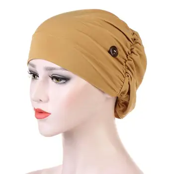 Moterų Medvilnė Kvėpuoja Skrybėlę Naujas Moterų Hijabs Turbaną Elastinga Galvos Kepurė Hat Ponios Plaukų Aksesuarai Musulmonų Šalikas Bžūp Didmeninės