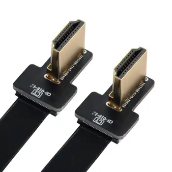 Teisė Kampu HDMI A Male, kad stačiu kampu HDMI A Male HDTV FPC Plokščias Kabelis, skirtas FPV HDTV Multicopter Oro Fotografija