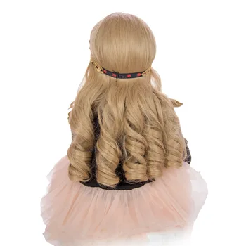 Didelis 60 cm bebes Atgimsta Bamblys Mergina Lėlės tikroviška juoda suknelė Princesė blondinės perukas silikono vinilo baby doll lol Vaikams dovanų žaislas