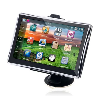 7 colių Capacitive touch screen Automobilinis GPS Navigacijos 256M/8G Sat Nav+Nemokami Žemėlapiai,Bluetooth $ AV-IN) Belaidžio ryšio galinio vaizdo kameros Pasirinktinai