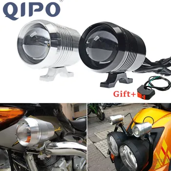 QIPO Universalų Motociklo priekinis žibintas U2 30W 3500lm Didelis Mažas Šviesos Blykste LED Vairuotojo Vietoje laster Galvos Lemputė Šviesos Lempos 6000k