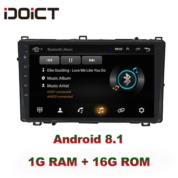 IDOICT Android 8.1 Automobilio DVD Grotuvas GPS Navigacija, Multimedia Toyota Corolla Auris Radijo-2017 automobilio stereo