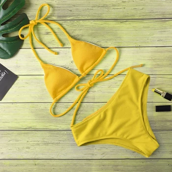 Push-up Bikinis 2019 Seksualus maudymosi Kostiumėliai Moterims, Moteriška Kietas Diržas Bikini komplektas Biquini Maudymosi Kostiumas, Paplūdimio Moterų maudymosi kostiumėlį