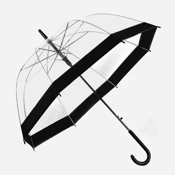 Skaidrus Skėtis Kūrybos Lietus Saulėtą Moterys, Merginos, Ponios Naujumo Elementus Ilga Rankena Skėčiai Rainproof Unbrellas