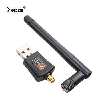 Creacube 600M Belaidis USB Wi-fi Adapteris Tinklo plokštė Wifi Imtuvas 2.4 G 5G Dual Band Antenos Kompiuterių Tinklo LAN Card PC