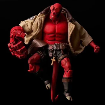 Mezco Nekilnojamojo Drabužiai Gali būti Nusirengti Hellboy PVC Veiksmų Skaičius, Žaislas, Lėlė Kalėdų Dovana