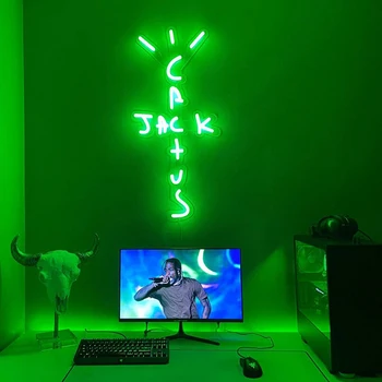 Cactus Jack Led Neonas Pasirašyti Užsakymą Decoracion Ekranas Akrilo Flex Kartelio Kietas Šviesos Parduotuvė Šalis, Dovana, Namų Sienų Dekoras