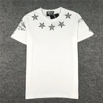 2020 Naujas Trumpas Rankovėmis Tee Marškinėliai Žvaigždžių Spausdinami T Marškinėliai Vyrams Medvilnės O-kaklo Laisvi Vasarą, T-marškinėliai Mens Atsitiktinis Marškinėlius Homme B118