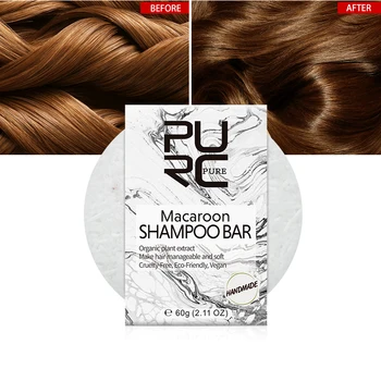 Naujas PURC MACAROON, Šampūnas, Muilas lengvai valdomas, minkštas plaukų Ekologiškų augalų ekstraktas plaukų šampūnas 11.11