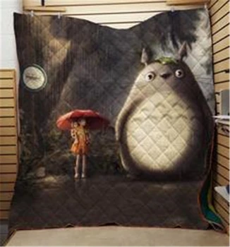 Anime Mano Kaimynas Totoro Spausdinami Namų Sofos Antklodė Padengti Karalienės Dydžio Vaikams Suaugusiųjų Antklodės Lovos, Minkšti, Sofos, Lauko Kempingas Antklodė