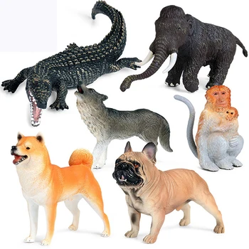 Naujas Soft Modeliavimas Gyvūnų Modelio Tigro, Karvės Liūtas Koala Rhino Hippo Avis, Beždžionė, Krokodilas, Dramblys Baltasis Lokys, Kiaulių, Arklių Žaislas