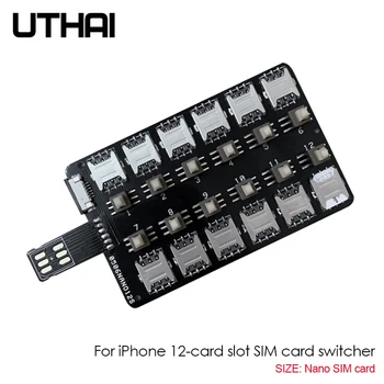 UTHAI T13 12-kortelės Lizdas SIM Kortelės Adapteris, Multi SIM Kortelių Skaitytuvas, 