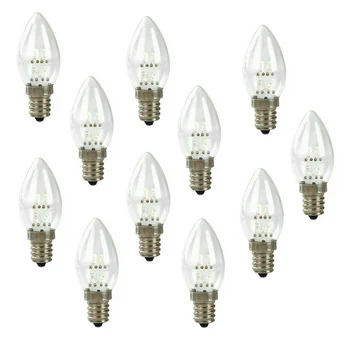 10X E12 LED Šviestuvai Lemputės 4LEDS Žvakė, Lempa 10W Lygiavertis Šviestuvo Šviesa Šilta / Šalta Balta Namuose Žibintai 110V, 220V Lempa