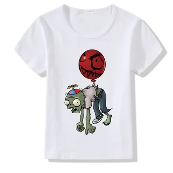 Vaikas Žaidimas Augalai Vs Zombies Spausdinti marškinėliai Berniukui Viršūnes Trumpas Rankovės Vaikų Drabužių 2T-10T CT-1960 m.