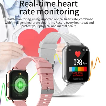 1.54 Visą Touch Smart Žiūrėti Kūno Temperatūra Smartwatch Širdies Ritmo Fitness Tracker WhatsApp Priminimas Sporto Smart Watch Vyrai Moterys