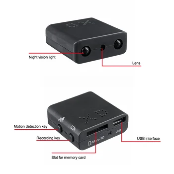 Wifi Mini Kamera 1080P XD IR-CUT Mažiausia HD Kamera, Infraraudonųjų spindulių Naktinio Matymo Mikro Kamera Judesio Aptikimo DV DVR Saugumo Kameros
