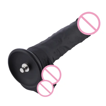 Hismith tikroviškas dildo Su siurbtuko sekso mašina priedai Lankstus Juodas Dildo KlicLok Jungtis sekso žaislai Silikono dildos