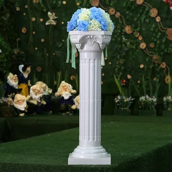 65cm/113cm Vestuvių Dekoravimas romos stulpelis Plastikinis baltas Romos ramsčiai Šalies gėlių Stovas Laikiklis LED apšvietimo Fotografija Rekvizitai