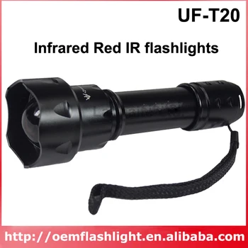 UF-T20 Infraraudonųjų spindulių Raudona IR 850nm Zoomable 1-Režimo IR Žibintuvėlį (1 x 18650)