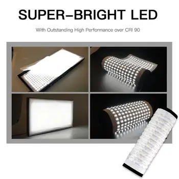 Spash FL-3060 Studija Šviesos Lanksti Kilimėliai LED Vaizdo Šviesos Nuotrauka Lempos Nuotolinio Valdymo 384 Led CRI90 LED Lempos 