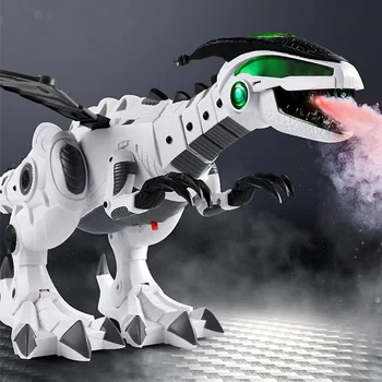 Didelis Purškimo Mechaninė Dinozaurai Su Sparno Animacinių filmų Vaikams Žaislas Elektroninių Pėsčiomis Gyvūnų Modelio Dinosaurio juguete Robotas Pterosaurs