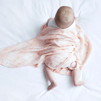 Naujas dizainas Muslino Kūdikių Antklodė Medvilnės, Bambuko Super Minkštas Kūdikio Suvystyti Už Naujagimiams Vonia Rankšluostį paklode Vežimėlis Cover