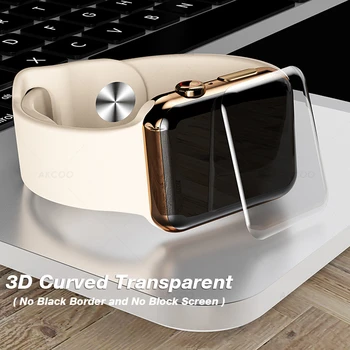 Akcoo UV Klijai Screen Protector for Apple Žiūrėti Serijos SE Stiklo Filmas 