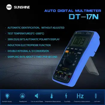 SAULĖS DT-17N Auto matic skaitmeninis multimetras Didelio tikslumo Įtampos, srovės ir varžos matavimo įranga