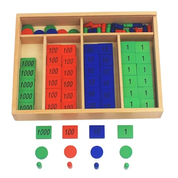 Naujas Atvykimo Montessori Medžiagų, Mediniai Žaislai, Antspaudas Žaidimas Didelio Dydžio Buko Medienos Matematikos Žaislai, Vaikai Ankstyvojo Ugdymo Vaikų Dienos Dovanų